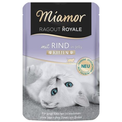 Miamor Ragout Royale Kitten z Wołowiną w galaretce saszetka 100g