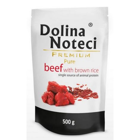 Dolina Noteci Premium Pies Pure Wołowina i ryż saszetka 500g