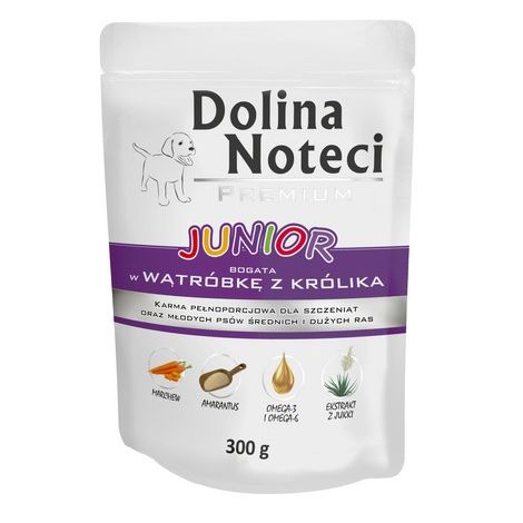 Dolina Noteci Premium Pies Junior Wątróbka z królika saszetka 300g