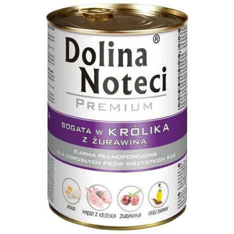 Dolina Noteci Premium Pies Królik i żurawina puszka 400g - 2