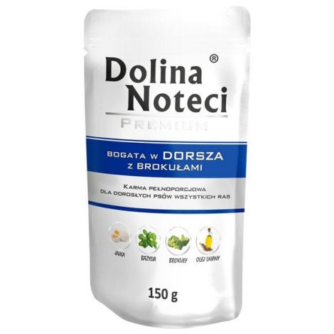 Dolina Noteci Premium Pies Dorsz z brokułami saszetka 150g