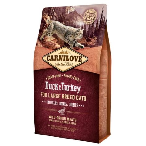 Carnilove Cat Duck & Turkey for Large Breed - kaczka i indyk 2kg