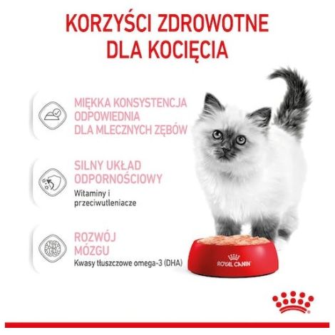 Royal Canin Kitten pasztet (loaf) karma mokra dla kociąt do 12 miesiąca życia saszetka 85g - 3