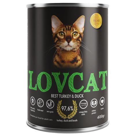 Lovcat Best Turkey & Duck puszka 400g - 2