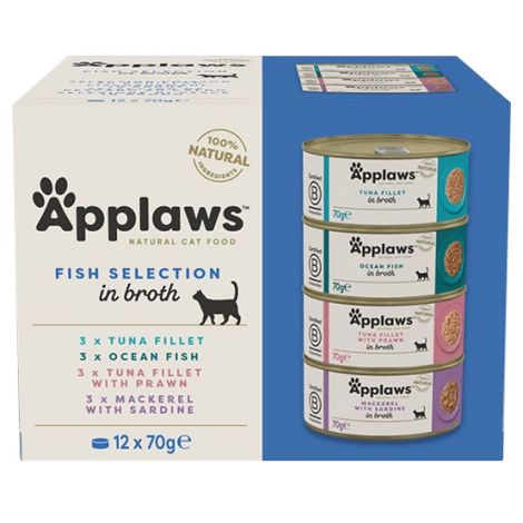 Applaws puszki dla kota Multipack Fish 12x70g