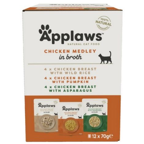 Applaws saszetki dla kota Chicken Selection Multi Pack 12x70g