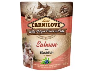 Carnilove Dog Salmon & Blueberries for Puppies - łosoś i jagody saszetka 300g