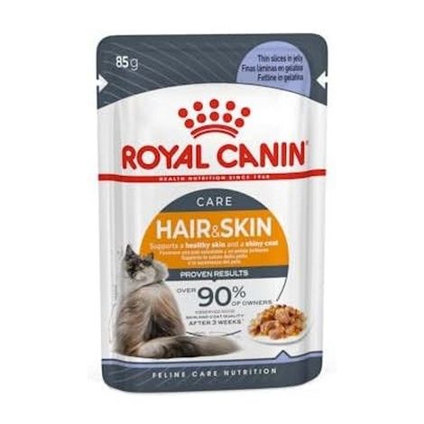 Royal Canin Hair&Skin Care karma mokra w galaretce dla kotów dorosłych, lśniąca sierść i zdrowa skóra saszetka 85g