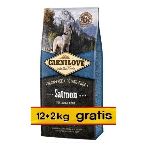 Carnilove Dog Salmon Adult - łosoś 14kg (12+2kg gratis)