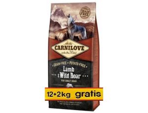 Carnilove Dog Lamb & Wild Boar Adult - jagnię i dzik 14kg (12+2kg gratis)