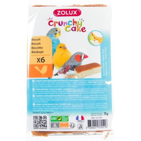 Zolux Crunchy Cake jabłko/banan 6szt