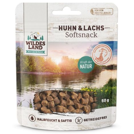 Wildes Land Cat Softsnack Huhn & Lachs 50g