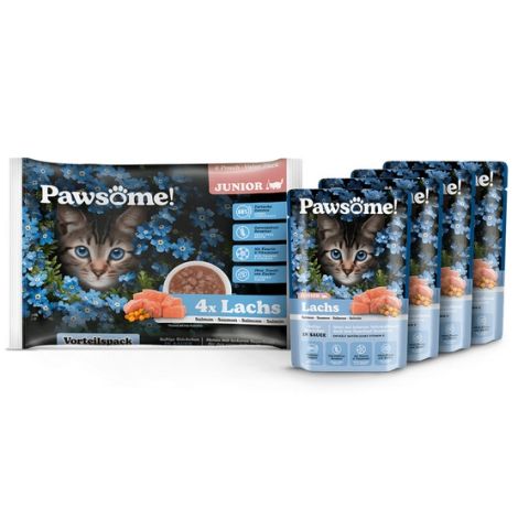 Pawsome Junior Lachs - łosoś saszetki 4x85g - 2