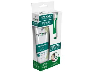 Vet's Best Dental żel + szczoteczka zestaw Adult