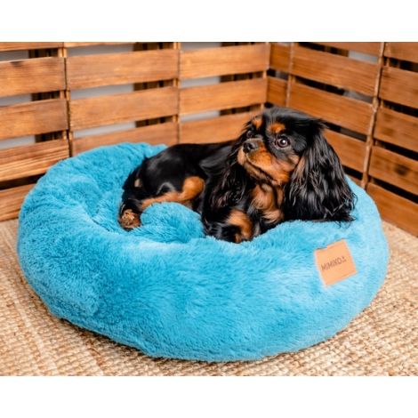 MIMIKO Pets Legowisko Shaggy okrągłe L 60cm turkusowe - 2