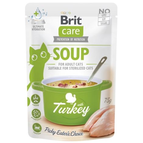 Brit Care Cat Soup Turkey saszetka 75g