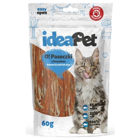 IdeaPet O! Kot Paski z łososiem 60g - 2