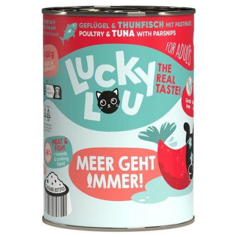 Lucky Lou Lifestage Adult Drób i tuńczyk puszka 400g