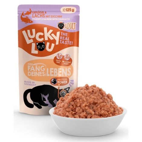 Lucky Lou Lifestage Adult Drób i łosoś saszetka 125g - 4