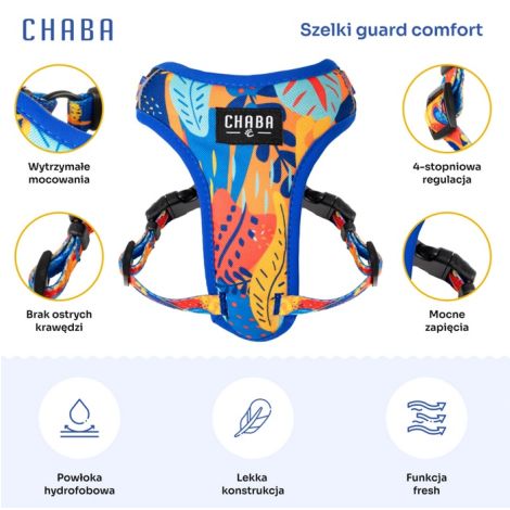 CHABA Szelki Guard Comfort Story III bezuciskowe M 1,6cm Aussie - 4