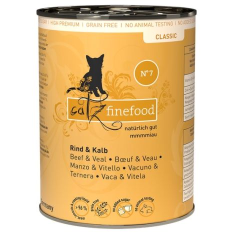 Catz Finefood Classic N.07 Wołowina i cielęcina puszka 400g