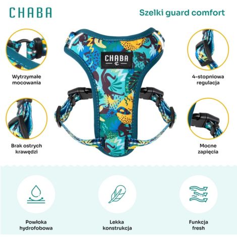 CHABA Szelki Guard Comfort Story III bezuciskowe S 1,6cm Carnival - 4