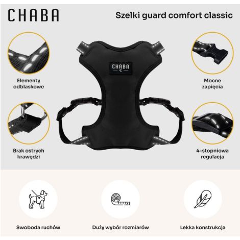 CHABA Szelki Guard Comfort Classic L czarne - 3