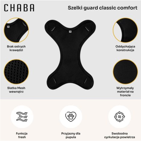 CHABA Szelki Guard Comfort Classic L czarne - 4