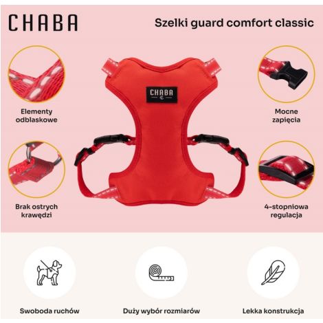 CHABA Szelki Guard Comfort Classic XL czerwone - 3