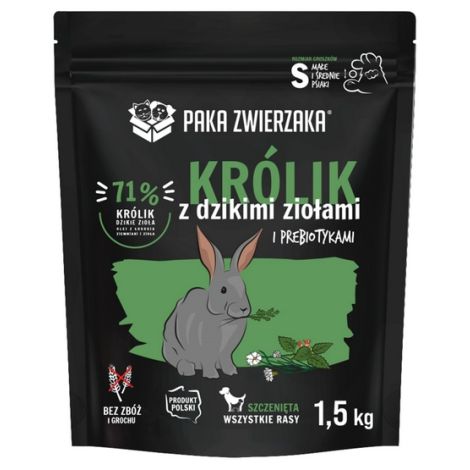 Paka Zwierzaka Seventh Heaven Królik z dzikimi ziołami Puppy S 1,5kg