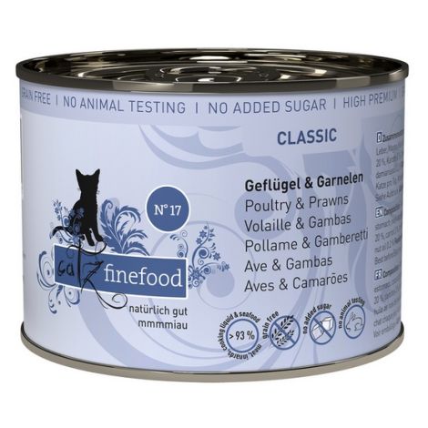 Catz Finefood Classic N.17 Drób i Krewetki puszka 200g