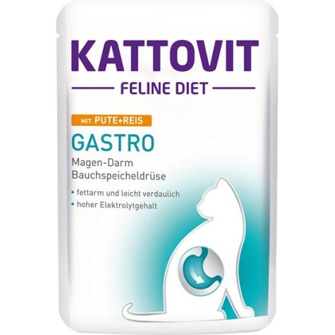 Kattovit Feline Diet Gastro indyk i ryż saszetka 85g - 3