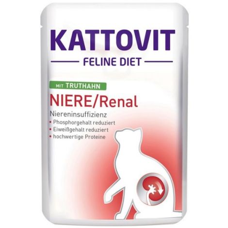 Kattovit Feline Diet Niere/Renal indyk saszetka 85g - 3