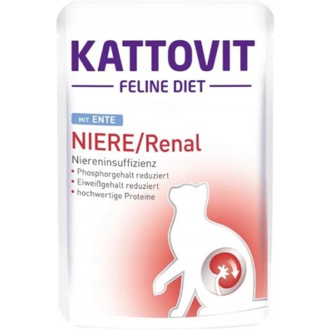 Kattovit Feline Diet Niere/Renal kaczka saszetka 85g - 3