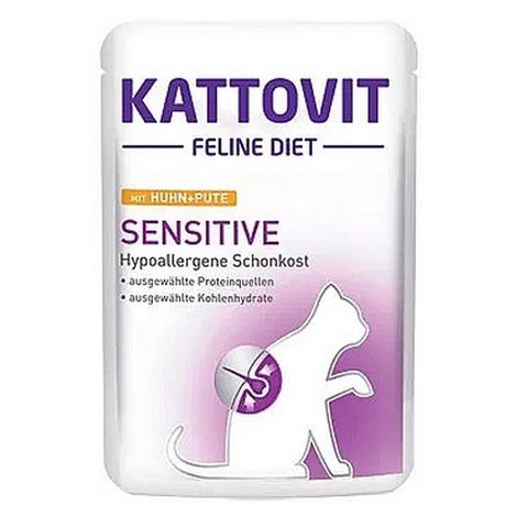 Kattovit Feline Diet Sensitive kurczak i indyk saszetka 85g - 3