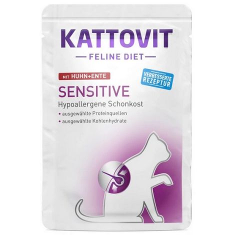 Kattovit Feline Diet Sensitive kurczak i kaczka saszetka 85g