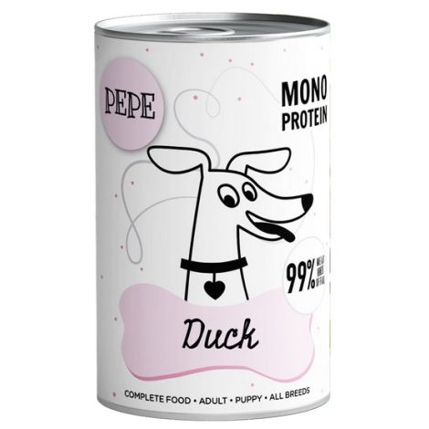 Paka Zwierzaka PEPE Duck (kaczka) puszka 400g