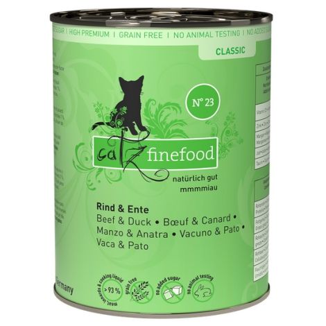 Catz Finefood Classic N.23 Wołowina i Kaczka puszka 400g