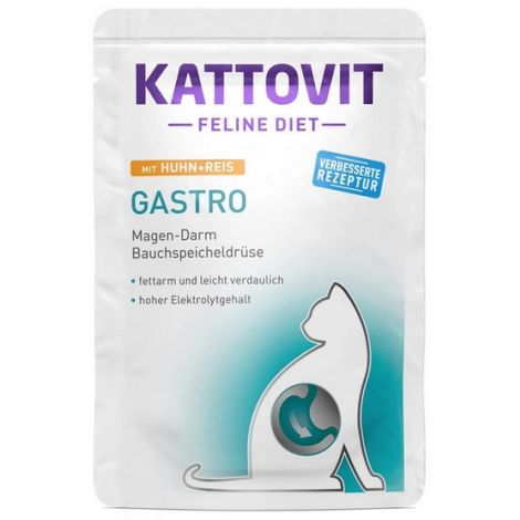 Kattovit Feline Diet Gastro kurczak i ryż saszetka 85g