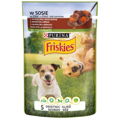 Friskies Dog Adult Jagnięcina i marchewka w sosie saszetka 85g