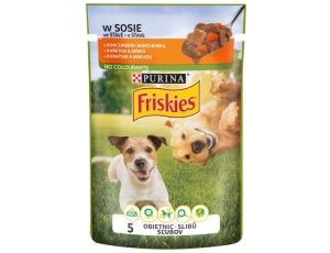 Friskies Dog Adult Kurczak i marchewka w sosie saszetka 85g