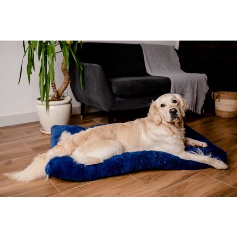 MIMIKO Pets Legowisko Shaggy prostokątne XXL 115x75cm chabrowe - 3