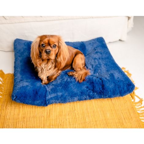 MIMIKO Pets Legowisko Shaggy prostokątne XL 85x65cm chabrowe - 2