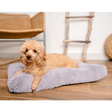 MIMIKO Pets Legowisko Shaggy prostokątne L 65x45cm szare - 2