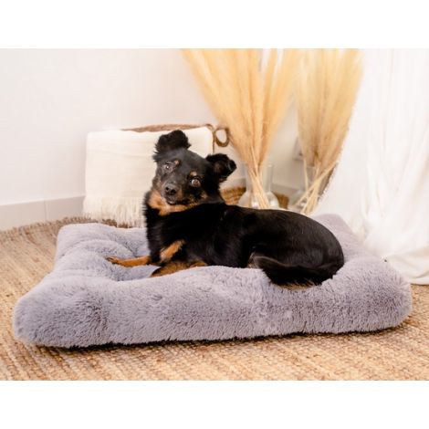 MIMIKO Pets Legowisko Shaggy prostokątne L 65x45cm szare - 3