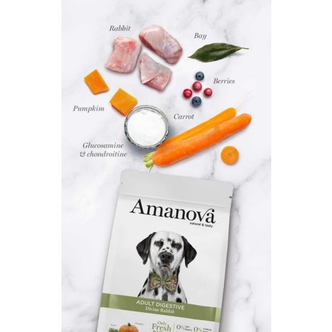 Amanova Dog Adult Digestive Divine Rabbit - królik 10kg - 3