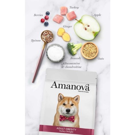 Amanova Dog Adult Obesity Turkey Delight - indyk 2kg - 2