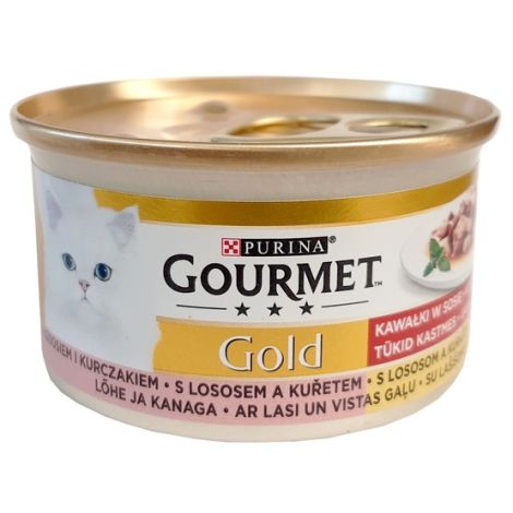 Gourmet Gold Łosoś i kurczak w sosie 85g - 2