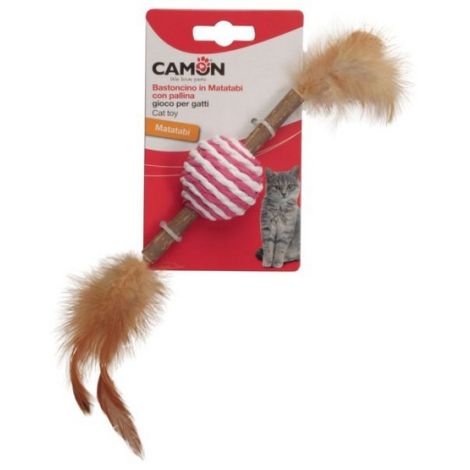 Camon Cat Toy Matatabi z kulą i piórkami - 2