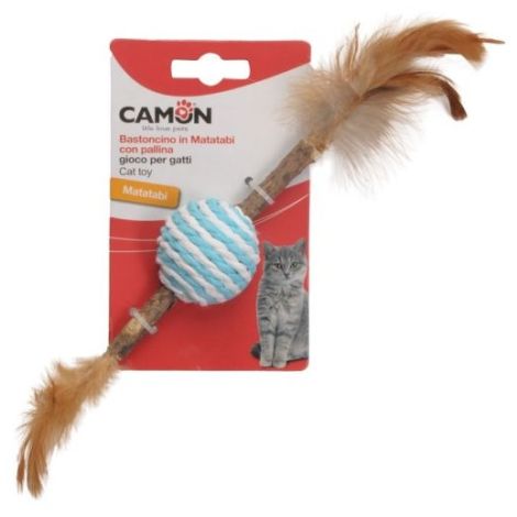 Camon Cat Toy Matatabi z kulą i piórkami - 3